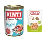 Boîtes RINTI Kennerfleisch 6 x 400 g + RINTI Filetto en gelée 100 g offerts ! - Poisson de mer