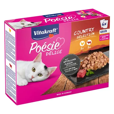 Vitakraft Poésie DéliSauce Pachet mixt 6 x 85 g  - Country Selection