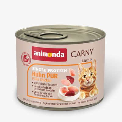 animonda Carny Single Protein Adult 24 x 200 g Kattenvoer puur Kip