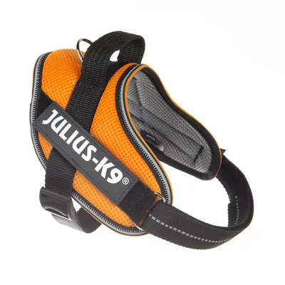 JULIUS-K9 IDC® POWAIR Geschirr - orange - Grösse XS/Mini-Mini: Brustumfang 40 - 53 cm