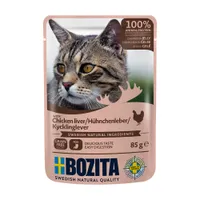 Bozita Häppchen in Gelee Pouch 12 x 85 g - Hühnchenleber