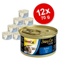 Sparpaket GimCat ShinyCat Jelly 12 x 70 g - Thunfisch & Hühnchen Mix