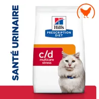 Hill's Prescription Diet c/d Multicare Stress Urinary Care poulet pour chat - 1,5 kg