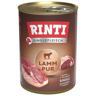RINTI Single Protein -säästöpakkaus 24 x 400 g lammas