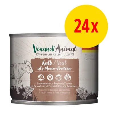 Sparpaket Venandi Animal Monoprotein 24 x 200 g - Kalb