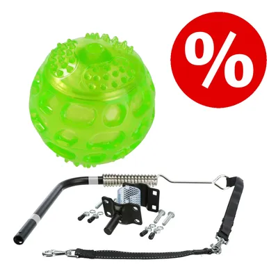 Lot : Kit de séparation pour vélo Trixie Biker-Set de Luxe + Jouet Squeaky Ball en TPR pour chien - Lot : 1 kit de séparation + Squeaky Ball