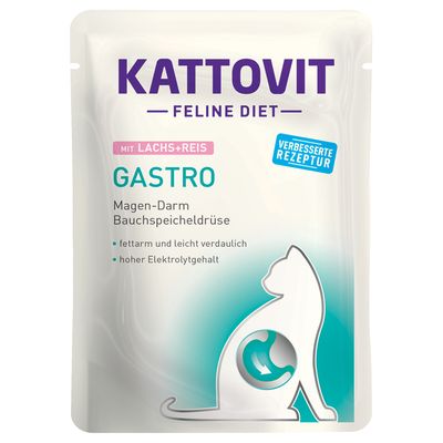 Kattovit Gastro 24 x 85 g pour chat Lachs & Reis