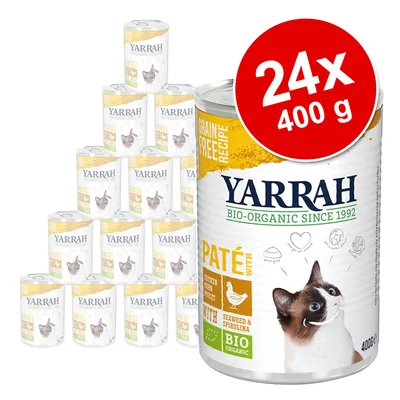 24 κονσέρβες Yarrah Bio-Organic Paté με κοτόπουλο, φύκια και σπιρουλίνα για γάτες, 400 g η κάθε μία. Ετικέτα: grain free recipe, bio organic. 24 κονσέρβες Yarrah Bio-Organic Paté με κοτόπουλο, φύκια και σπιρουλίνα για γάτες, 400 g η κάθε μία. Ετικέτα: grain free recipe, bio organic.