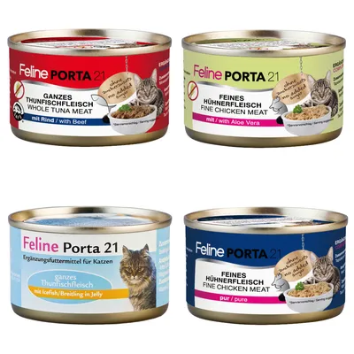 Feline Porta 21 24 x 90 g - Mix di Tonno e Pollo (4 gusti)
