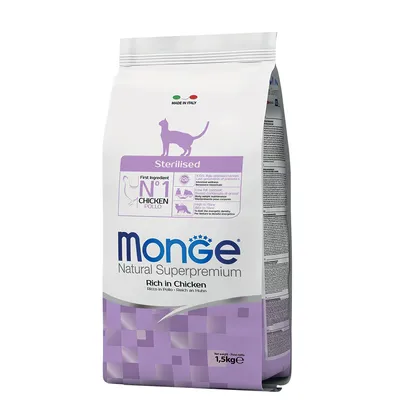 Monge Natural Superpremium steriloitu runsas kananpoika - 1,5 kg