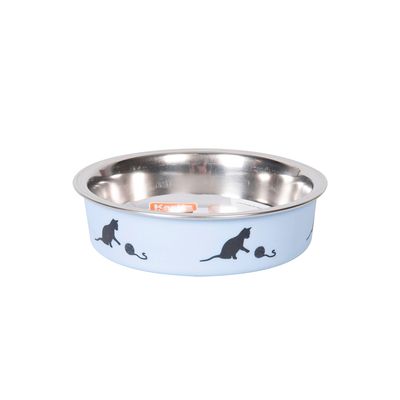 Gamelle Karlie Ascar pour chat 160 mL, 10 cm de diamètre, bleu