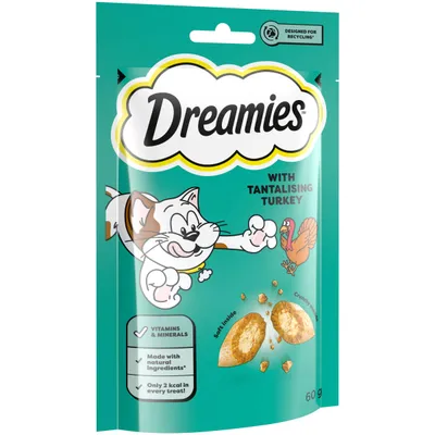 Dreamies Cat Treats - Turkey - 60g