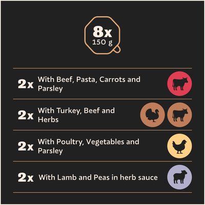 Cesar Country Kitchen Favourites Mix - 8 x 150 g