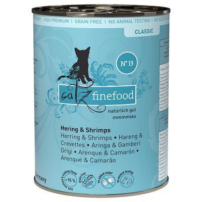 catz finefood výhodné balení 24 x 400 g Sleď & krevety