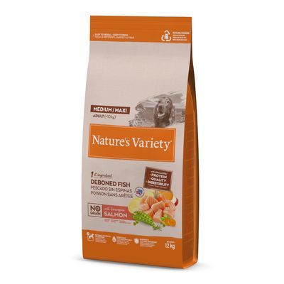 Nature's Variety No Grain Medium/Maxi Adult Salmón Pack % - 2 x 12 kg