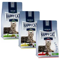 Mixpaket Happy Cat Culinary Adult - 3 x 1,3 kg Rind, Geflügel & Lamm
