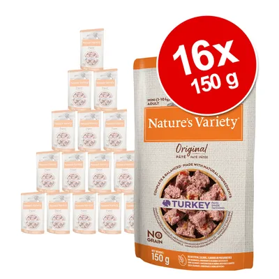Nature's Variety Original Pâté s krůtou, 16x150g, bez obilovin, pro malé dospělé psy (1–10 kg), vyrobeno z přírodních surovin.