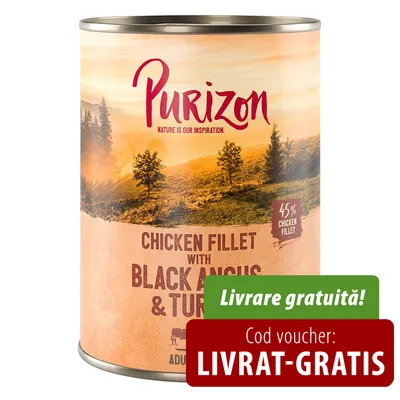 Conservă Purizon Chicken Fillet with Black Angus & Turkey, 45% chicken fillet. Livrare gratuită! Cod voucher: LIVRAT-GRATIS. Conservă Purizon Chicken Fillet with Black Angus & Turkey, 45% chicken fillet. Livrare gratuită! Cod voucher: LIVRAT-GRATIS.