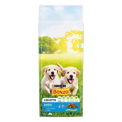 PURINA Bonzo Junior Pollo e Verdure con Latte Crocchette per cane - 15 kg