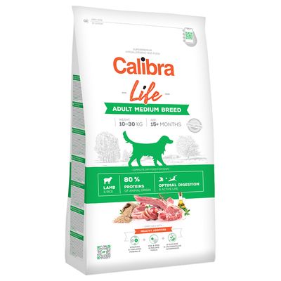 Calibra Dog Life adulte agneau de race moyenne 12 kg