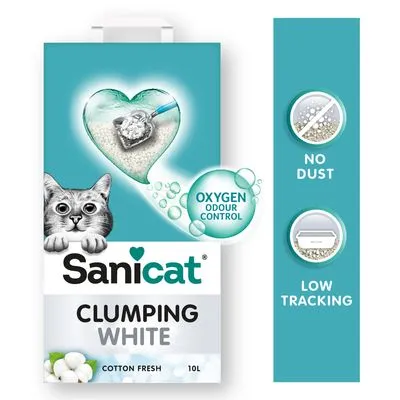 Sanicat Klonterende Kattenbakvulling Fris Katoen - Dubbelpak 2 x 10 l