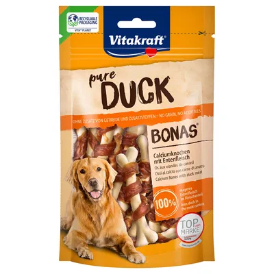 Vitakraft pure DUCK Bonas kostičky s kačicou - 3 x 80 g