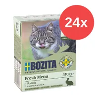 Sparpaket Bozita Tetra Häppchen in Soße 24 x 370 g - Mix (Rind, Kaninchen)