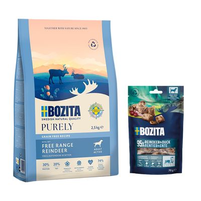 2,5 kg Bozita Crocchette senza cereali per cane + 70 g Meaty Bites gratis!