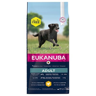 15 kg + 3 kg gratis! Eukanuba Hondenvoer 18 kg