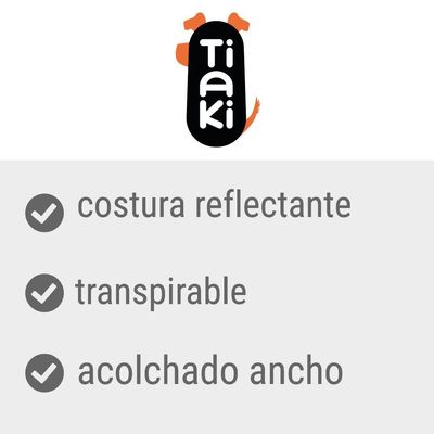 Tiaki. Costura reflectante, transpirable, acolchado ancho.