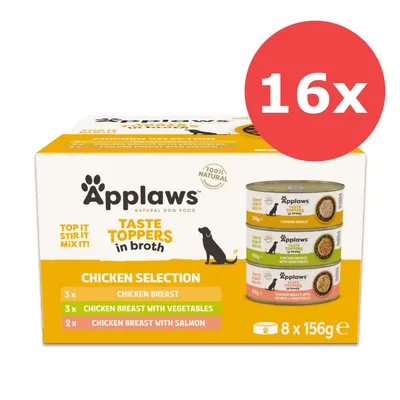 Sparpaket Applaws Taste Toppers Mix 16 x 156 g - Mix in Soße (3 Sorten gemischt)