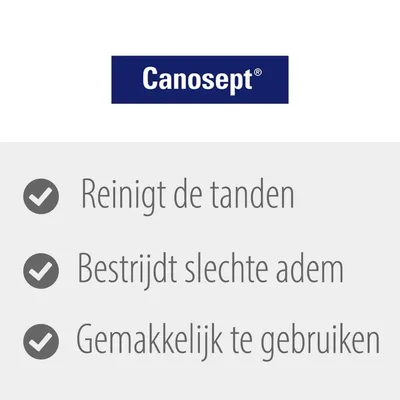 Canosept. Reinig de tanden, bestrijdt slechte adem, gemakkelijk te gebruiken.