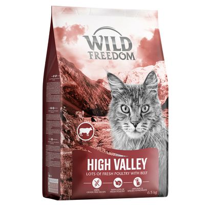 Wild Freedom High Valley aliment pour chats, recette 100 % sans céréales, viande de volaille fraîche avec bœuf, paquet de 400 g.