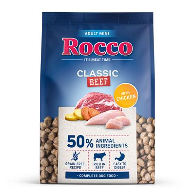 Rocco Adult MINI Classic Oksekød med kylling 6 x 1 kg