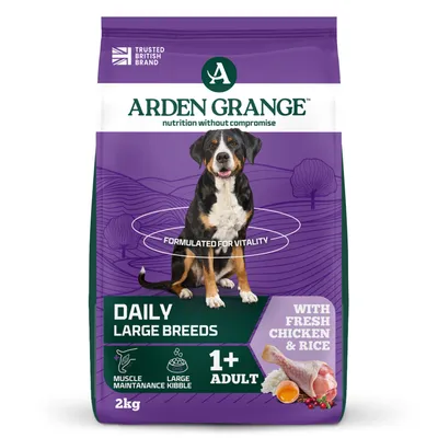 Arden Grange Daily Large Breeds 1+ Adult with Fresh Chicken & Rice - 2kg Arden Grange Daily Large Breeds 1+ Adult with Fresh Chicken & Rice - 2kg
