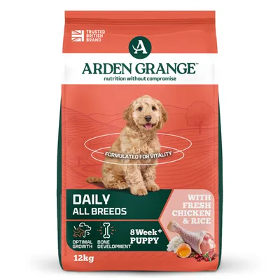 Arden Grange Daily Puppy with Fresh Chicken & Rice - Economy Pack: 2 x 12kg Arden Grange Daily Puppy with Fresh Chicken & Rice - Economy Pack: 2 x 12kg