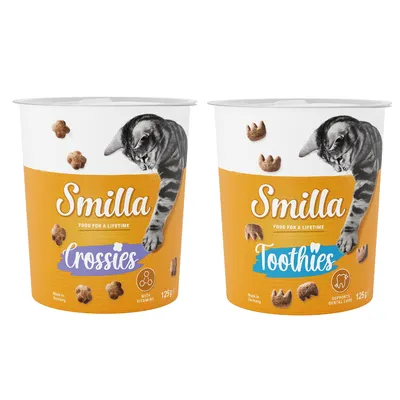Blandet pakke: Smilla Kattegodbidder - Crossies & Toothies (2 x 125 g) Blandet pakke: Smilla Kattegodbidder - Crossies & Toothies (2 x 125 g)