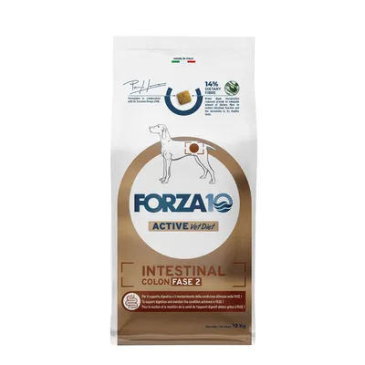 Forza10 Active Vet Diet Intestinal Colon Fase 2, 14% dietary fiber, sacco da 10 kg. Per il supporto digestivo e mantenimento della condizione ottenuta nella fase 1. Made in Italy. Forza10 Active Vet Diet Intestinal Colon Fase 2, 14% dietary fiber, sacco da 10 kg. Per il supporto digestivo e mantenimento della condizione ottenuta nella fase 1. Made in Italy.