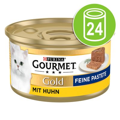 Sparpaket Gourmet Gold Feine Pastete 24 x 85 g Mix II: Rind und Truthahn