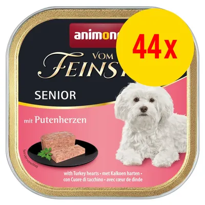 Lot animonda vom Feinsten Senior 44 x 150 g – avec des cœurs de dinde