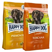 Sparpaket Happy Dog Supreme: 2 x Großgebinde im Mix - Toscana (12,5 kg) & Piemonte (10 kg)