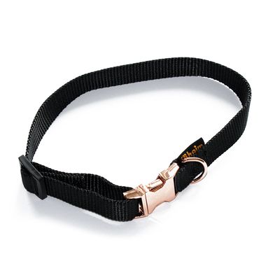 Heim Halsband geriegelt Rosé, schwarz 30 - 50 cm Halsumfang, 18 mm breit