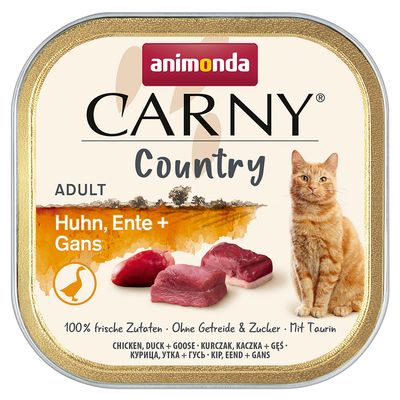 animonda Carny Country Adult 32 x 100g Chicken, Duck and Goose