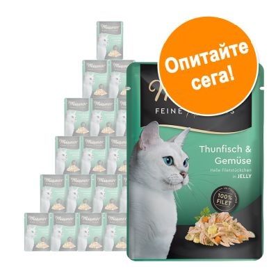 Miamor Feine Filets в паучове смесена пробна опаковка 24 x 100 г микс от 4 вида