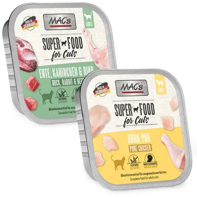 Økonomipakke: 64 x 100 g MAC's Cat alubakke - Laks & Kylling