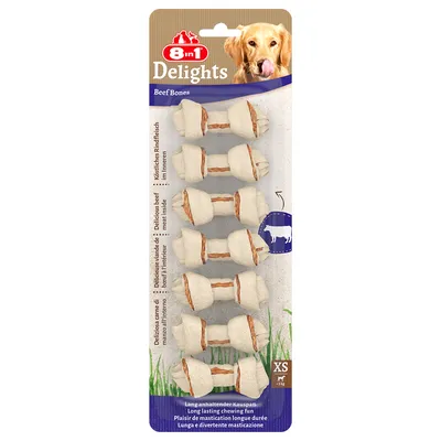 8in1 Delights žvýkací kosti, hovězí - XS, 84 g (7 kusů )