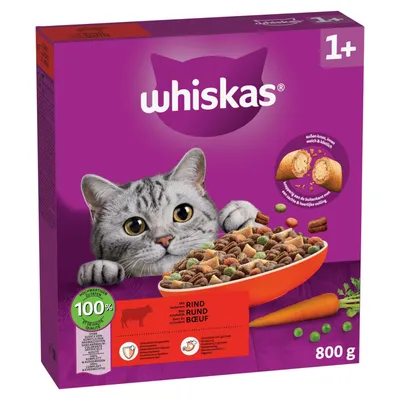 Whiskas 1+ z wołowiną - 2 x 800 g Whiskas 1+ z wołowiną - 2 x 800 g