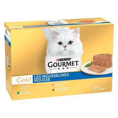 Мегаупаковка Gourmet Gold 96 x 85 г Микс Паштет (Кролик, Курица, Лосось, Почки)