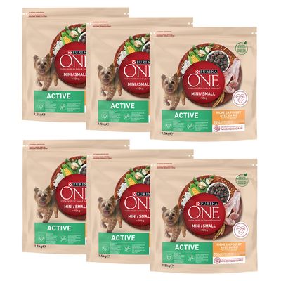 PURINA ONE Mini Active Chicken & Rice 9 kg (6 x 1,5 kg)