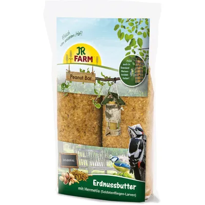JR Garden Peanut Bar Bird Feeder & Peanut Bar - 2 x 350g JR Garden Peanut Bar Nuts & Elderflower 